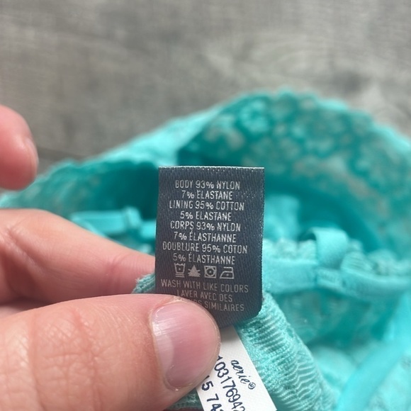 Aerie Size Medium Blue Lace Bralette - Picture 6 of 7
